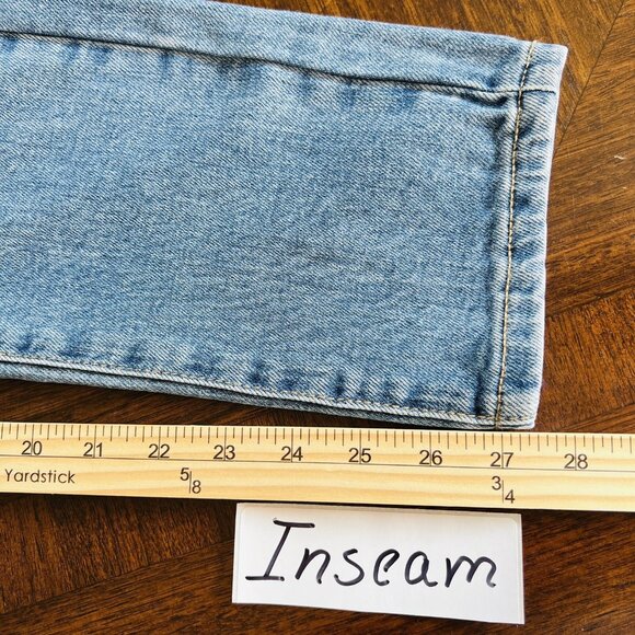 NWT I&M Jeans Women's Distressed Tom Girl High Rise Stretch Blue Jeans Size 3 - Picture 12 of 14